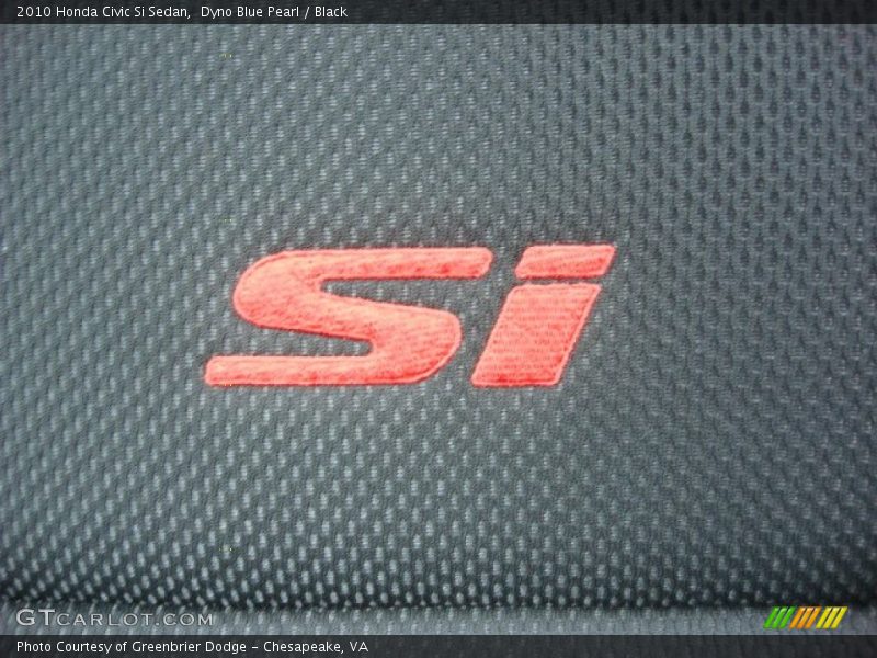 Dyno Blue Pearl / Black 2010 Honda Civic Si Sedan