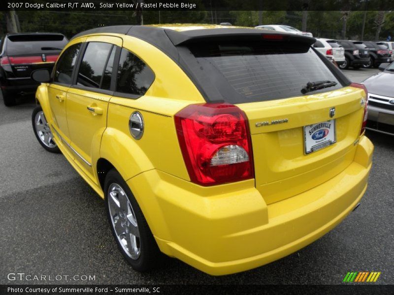Solar Yellow / Pastel Pebble Beige 2007 Dodge Caliber R/T AWD