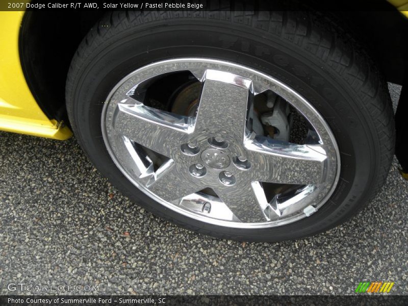 Solar Yellow / Pastel Pebble Beige 2007 Dodge Caliber R/T AWD