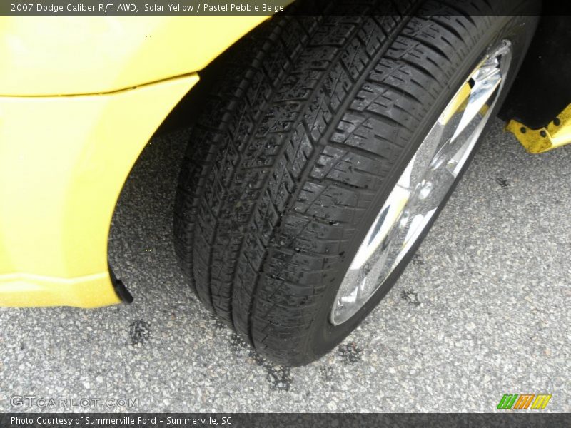 Solar Yellow / Pastel Pebble Beige 2007 Dodge Caliber R/T AWD