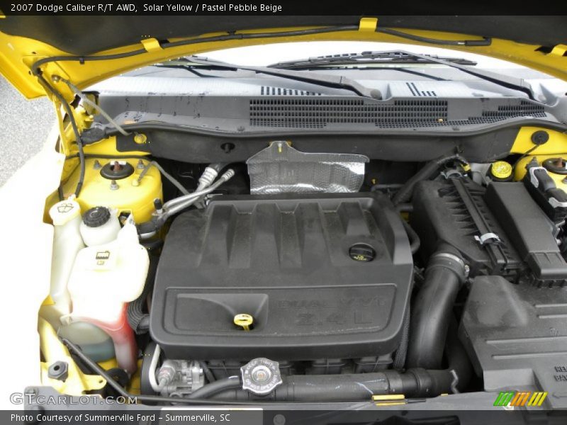 Solar Yellow / Pastel Pebble Beige 2007 Dodge Caliber R/T AWD