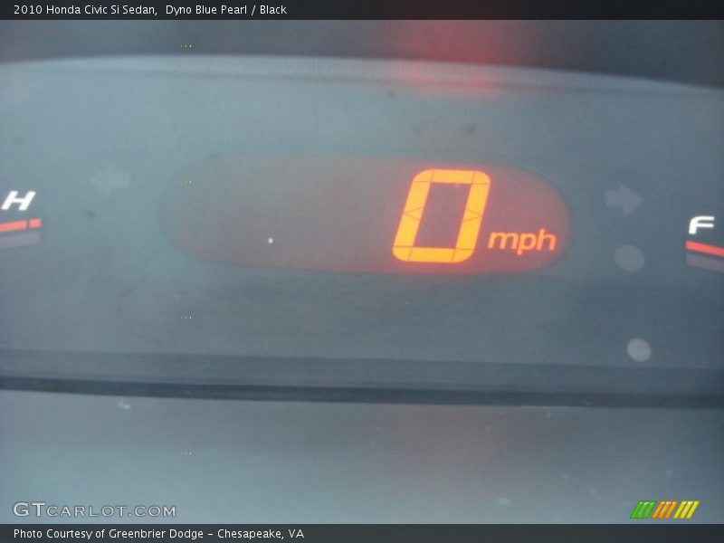 Dyno Blue Pearl / Black 2010 Honda Civic Si Sedan