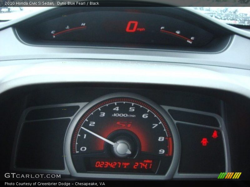 Dyno Blue Pearl / Black 2010 Honda Civic Si Sedan
