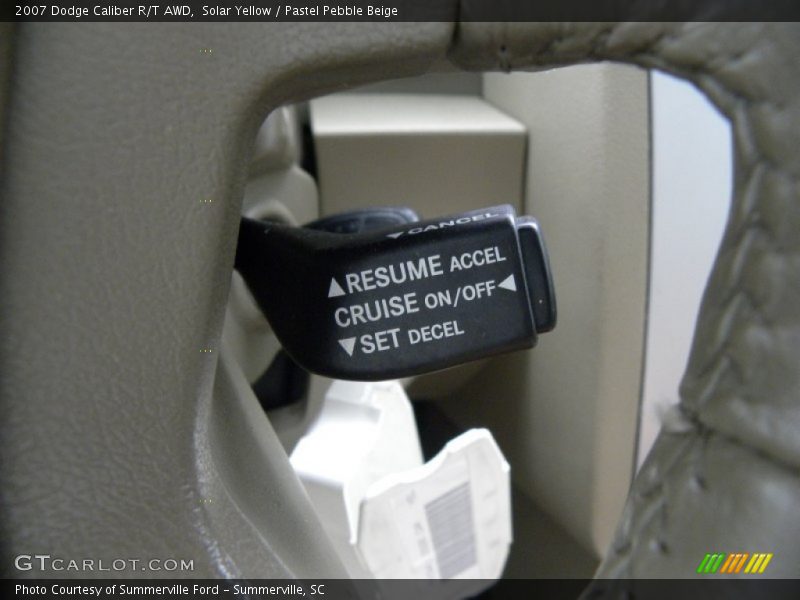 Solar Yellow / Pastel Pebble Beige 2007 Dodge Caliber R/T AWD