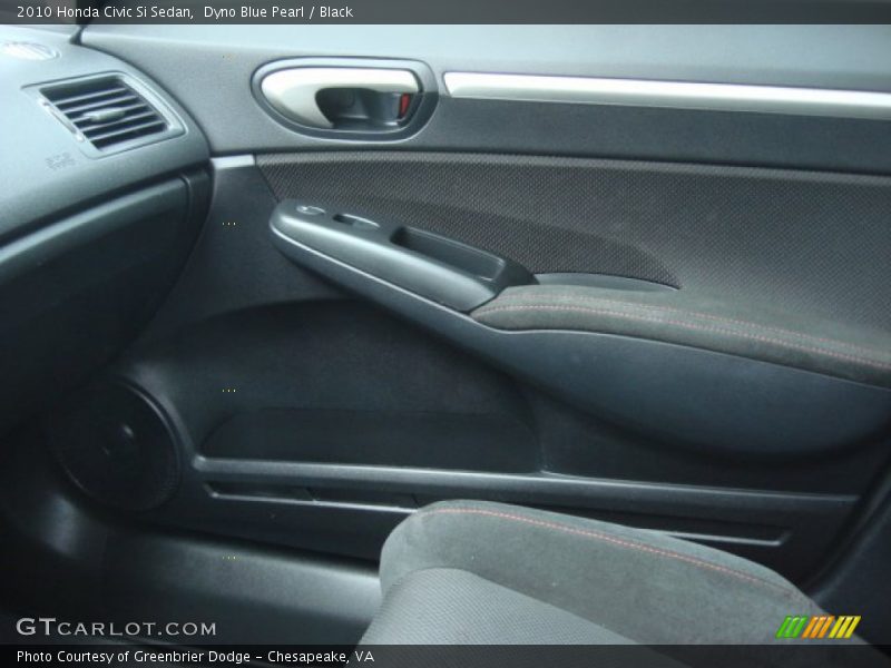 Dyno Blue Pearl / Black 2010 Honda Civic Si Sedan