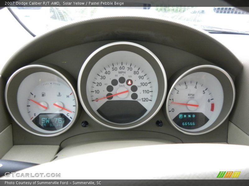 Solar Yellow / Pastel Pebble Beige 2007 Dodge Caliber R/T AWD
