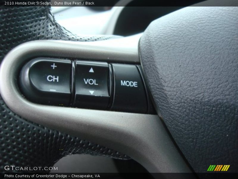 Dyno Blue Pearl / Black 2010 Honda Civic Si Sedan