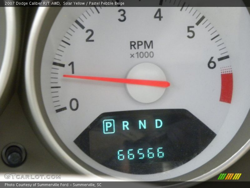 Solar Yellow / Pastel Pebble Beige 2007 Dodge Caliber R/T AWD