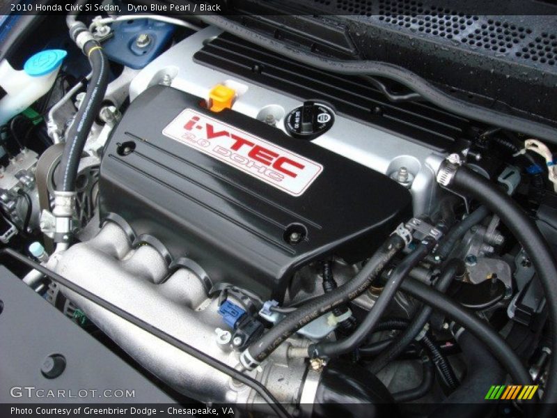 Dyno Blue Pearl / Black 2010 Honda Civic Si Sedan