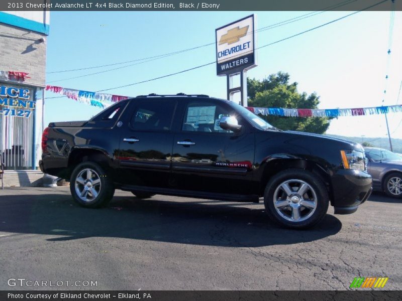 Black / Ebony 2013 Chevrolet Avalanche LT 4x4 Black Diamond Edition