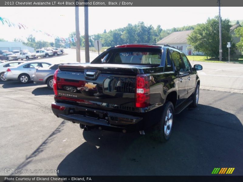 Black / Ebony 2013 Chevrolet Avalanche LT 4x4 Black Diamond Edition