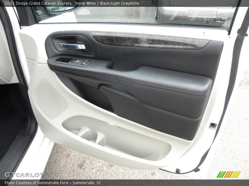 Stone White / Black/Light Graystone 2011 Dodge Grand Caravan Express