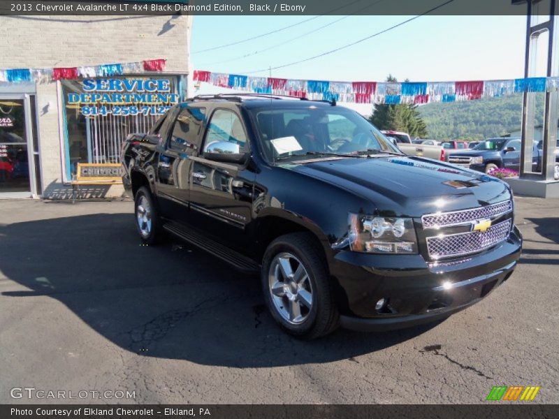 Black / Ebony 2013 Chevrolet Avalanche LT 4x4 Black Diamond Edition