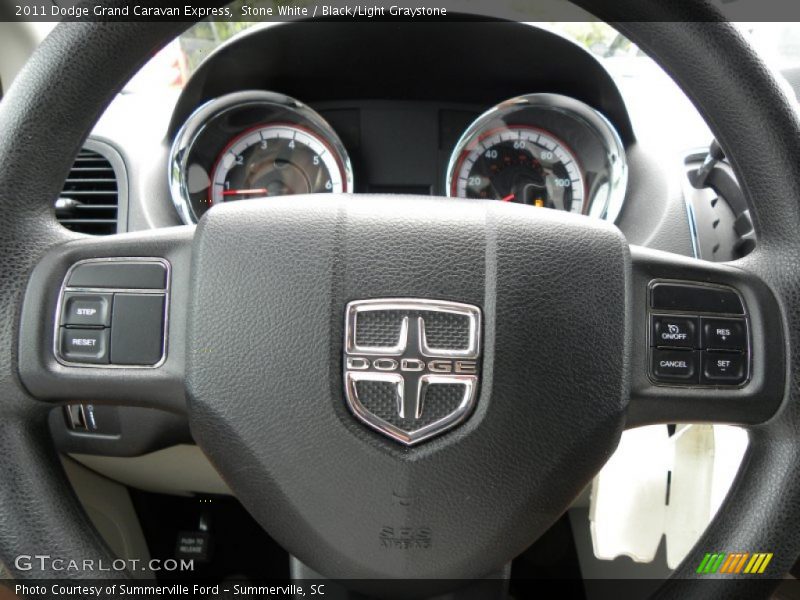 Stone White / Black/Light Graystone 2011 Dodge Grand Caravan Express