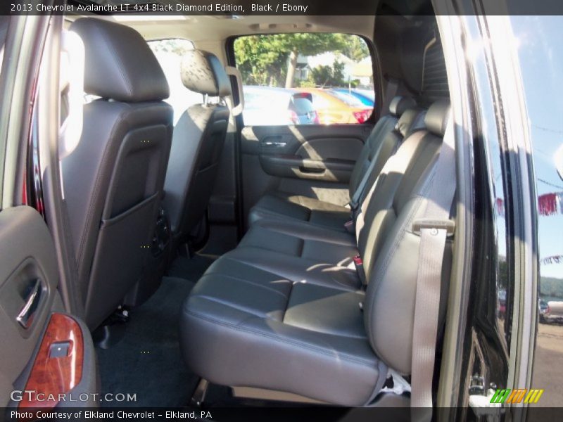 Rear Seat of 2013 Avalanche LT 4x4 Black Diamond Edition