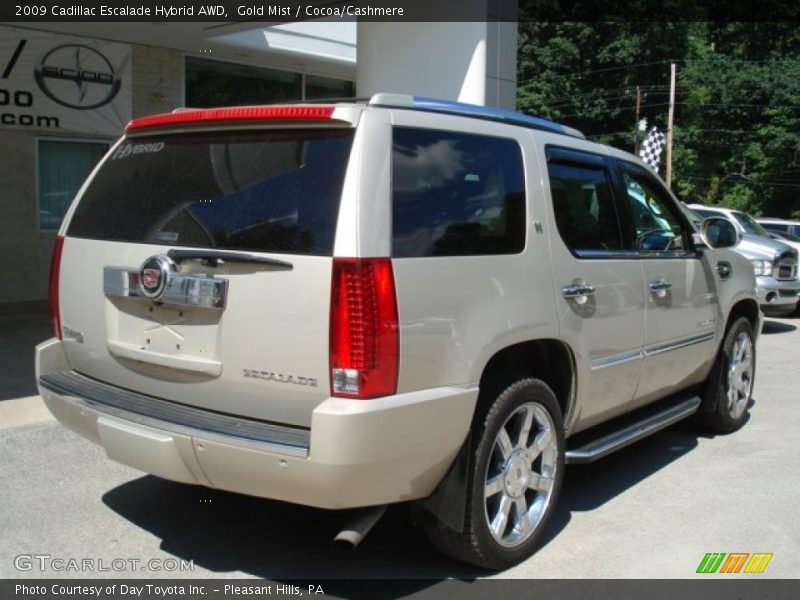 Gold Mist / Cocoa/Cashmere 2009 Cadillac Escalade Hybrid AWD