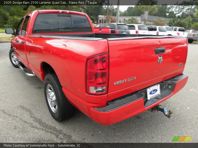 Flame Red / Taupe 2005 Dodge Ram 2500 Laramie Quad Cab