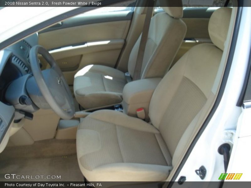 Fresh Powder White / Beige 2008 Nissan Sentra 2.0