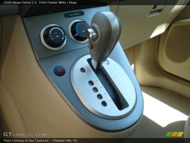 Fresh Powder White / Beige 2008 Nissan Sentra 2.0