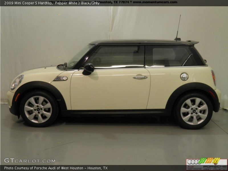 Pepper White / Black/Grey 2009 Mini Cooper S Hardtop