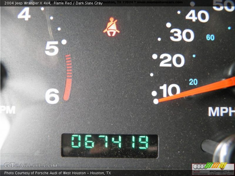 Flame Red / Dark Slate Gray 2004 Jeep Wrangler X 4x4