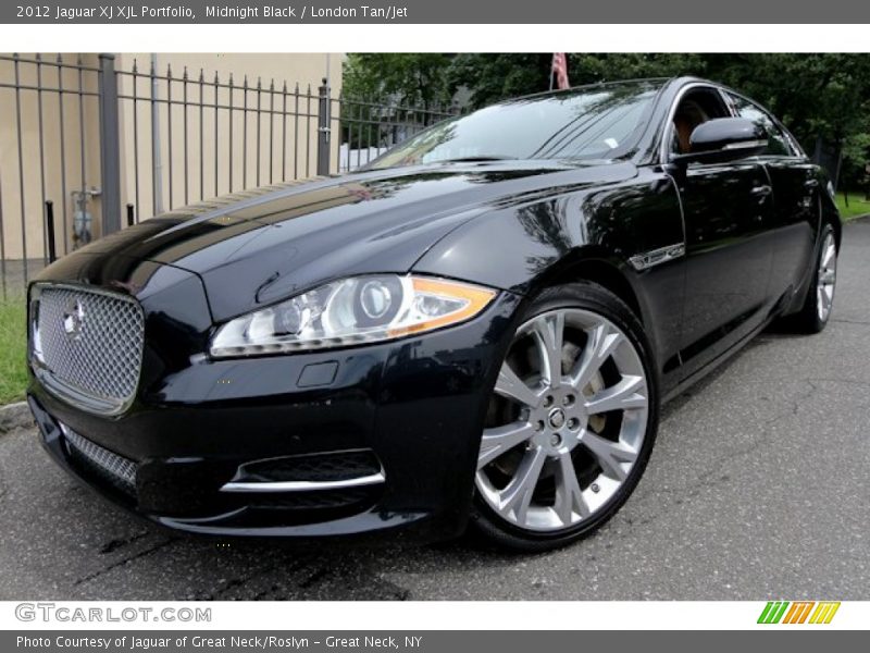 Midnight Black / London Tan/Jet 2012 Jaguar XJ XJL Portfolio