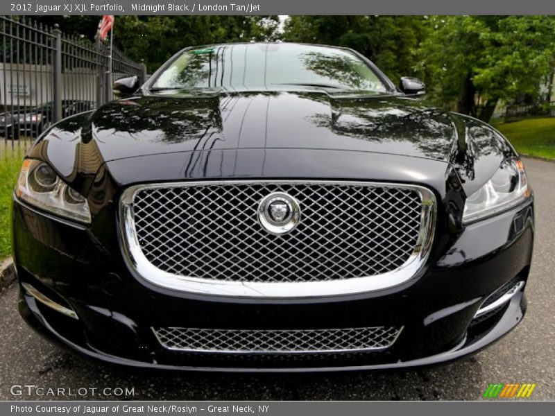 Midnight Black / London Tan/Jet 2012 Jaguar XJ XJL Portfolio