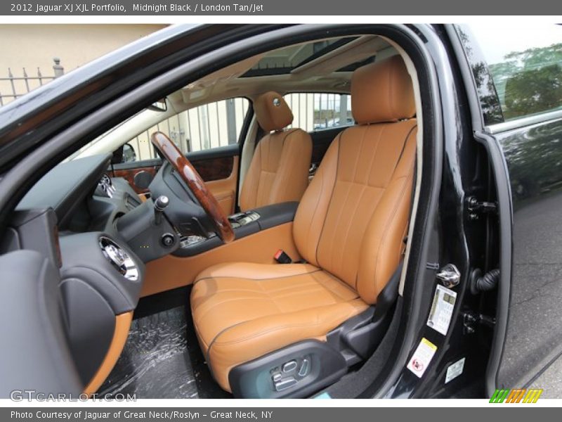 Midnight Black / London Tan/Jet 2012 Jaguar XJ XJL Portfolio