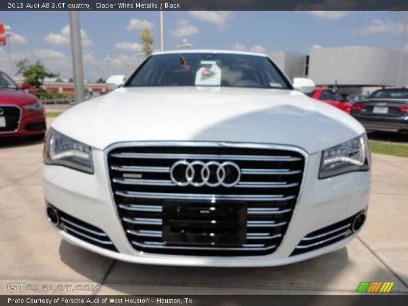 Glacier White Metallic / Black 2013 Audi A8 3.0T quattro