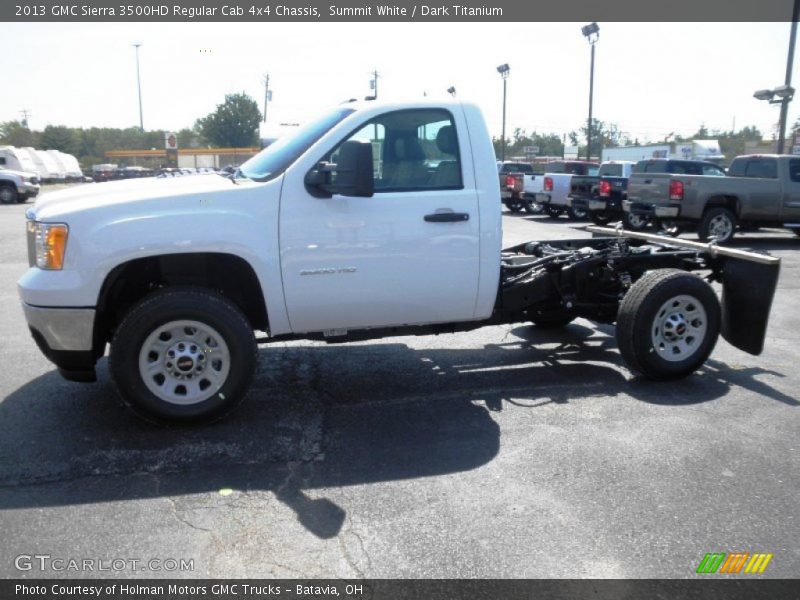 Summit White / Dark Titanium 2013 GMC Sierra 3500HD Regular Cab 4x4 Chassis