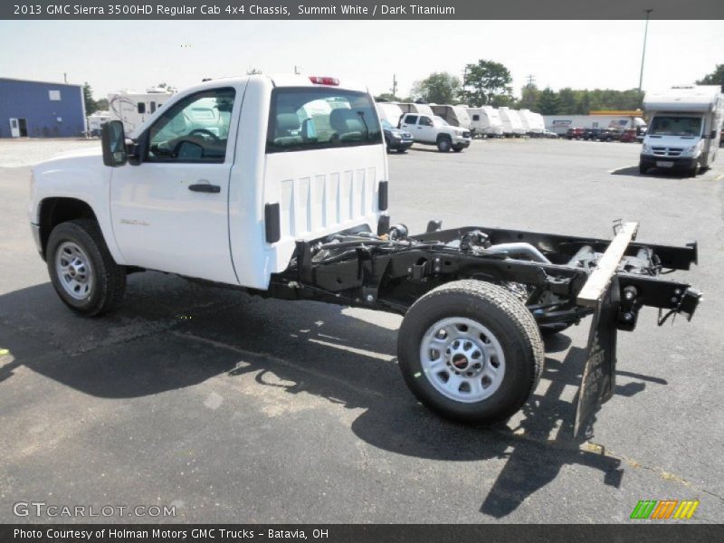 Summit White / Dark Titanium 2013 GMC Sierra 3500HD Regular Cab 4x4 Chassis