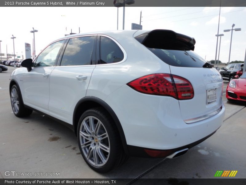 White / Platinum Grey 2013 Porsche Cayenne S Hybrid