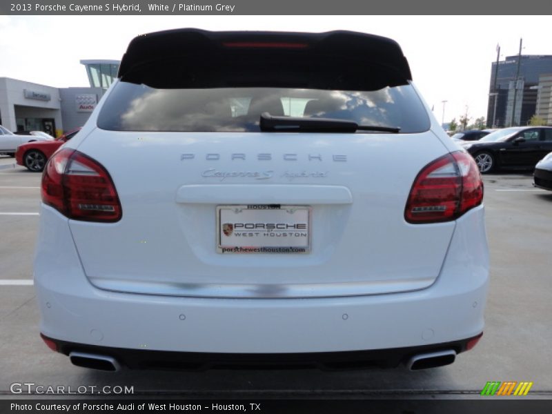 White / Platinum Grey 2013 Porsche Cayenne S Hybrid