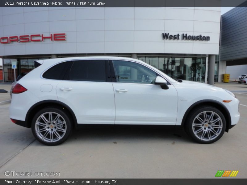 White / Platinum Grey 2013 Porsche Cayenne S Hybrid
