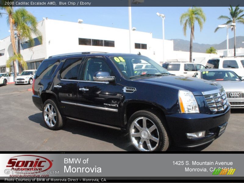 Blue Chip / Ebony 2008 Cadillac Escalade AWD