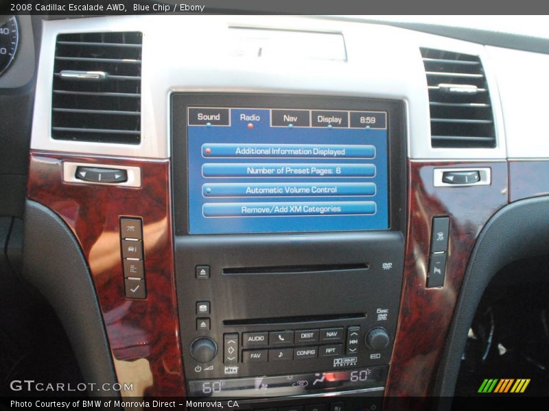 Blue Chip / Ebony 2008 Cadillac Escalade AWD