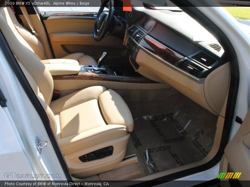 Alpine White / Beige 2009 BMW X5 xDrive48i