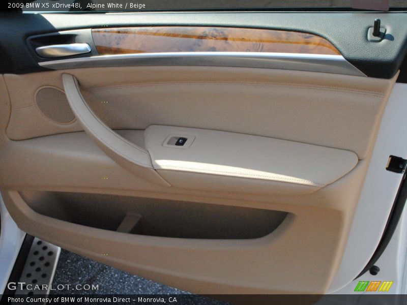 Alpine White / Beige 2009 BMW X5 xDrive48i