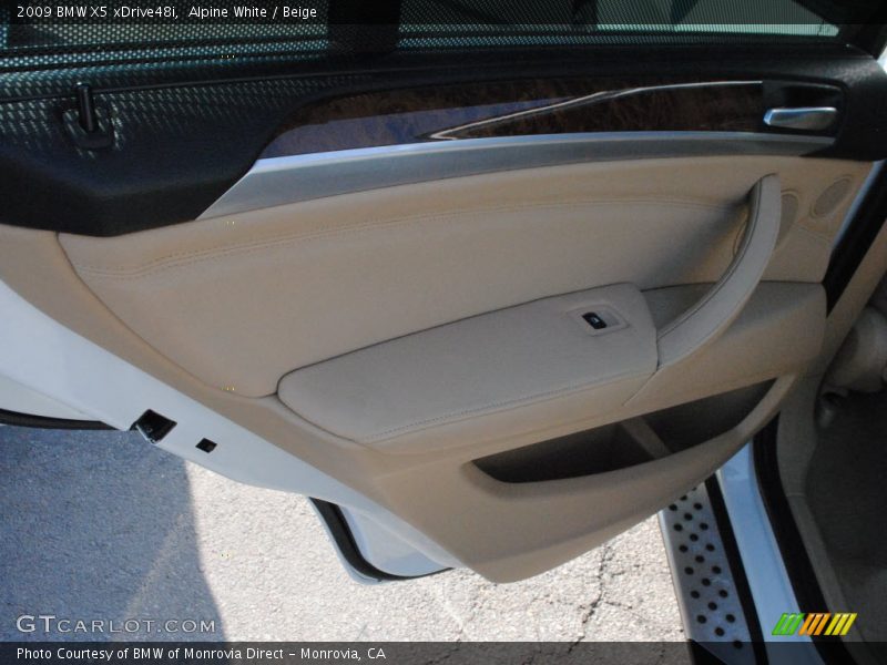 Alpine White / Beige 2009 BMW X5 xDrive48i