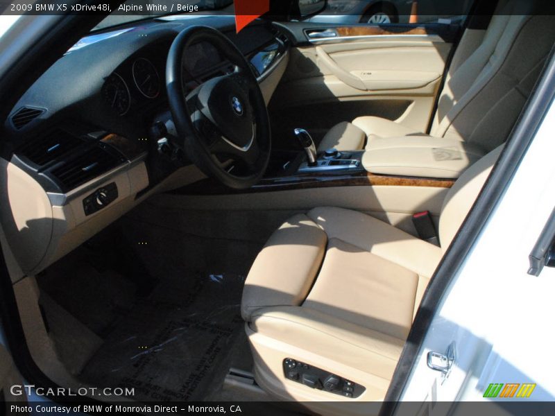 Alpine White / Beige 2009 BMW X5 xDrive48i