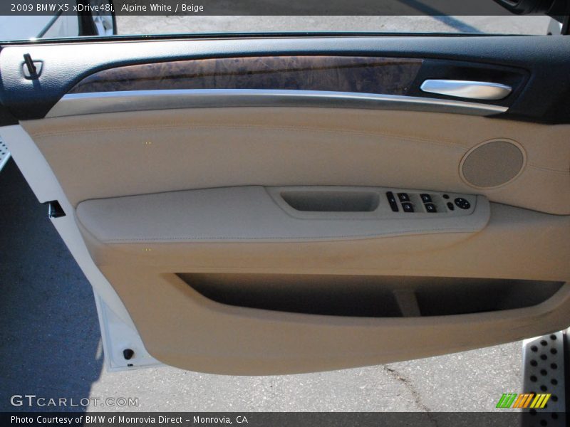 Alpine White / Beige 2009 BMW X5 xDrive48i