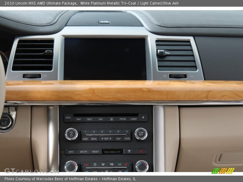 White Platinum Metallic Tri-Coat / Light Camel/Olive Ash 2010 Lincoln MKS AWD Ultimate Package