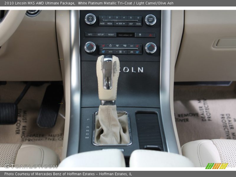 White Platinum Metallic Tri-Coat / Light Camel/Olive Ash 2010 Lincoln MKS AWD Ultimate Package