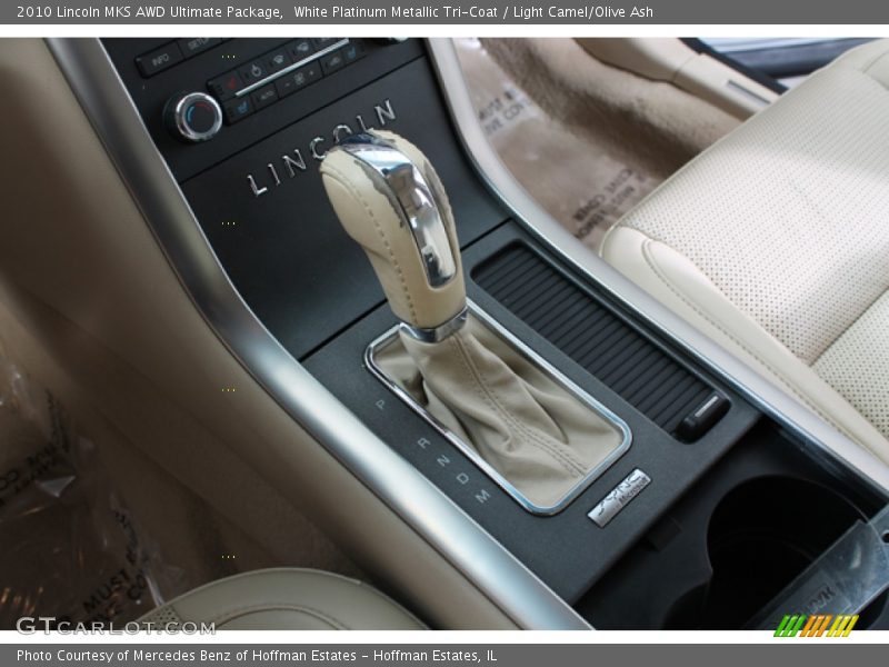 White Platinum Metallic Tri-Coat / Light Camel/Olive Ash 2010 Lincoln MKS AWD Ultimate Package