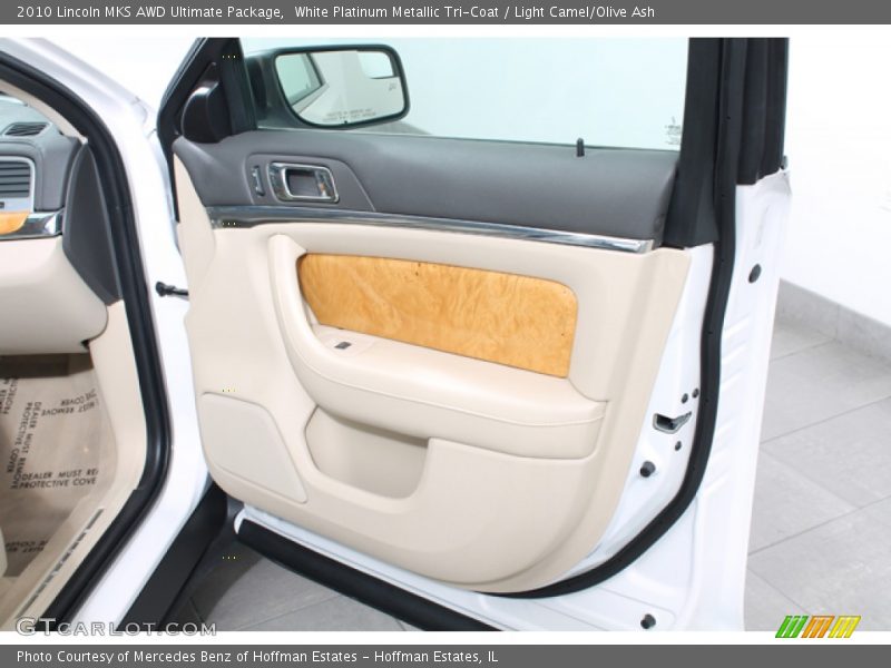 White Platinum Metallic Tri-Coat / Light Camel/Olive Ash 2010 Lincoln MKS AWD Ultimate Package