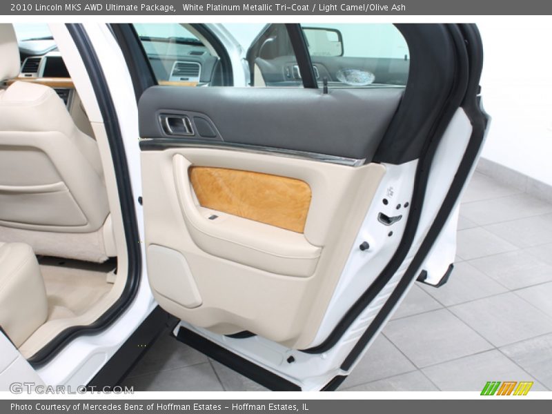 White Platinum Metallic Tri-Coat / Light Camel/Olive Ash 2010 Lincoln MKS AWD Ultimate Package