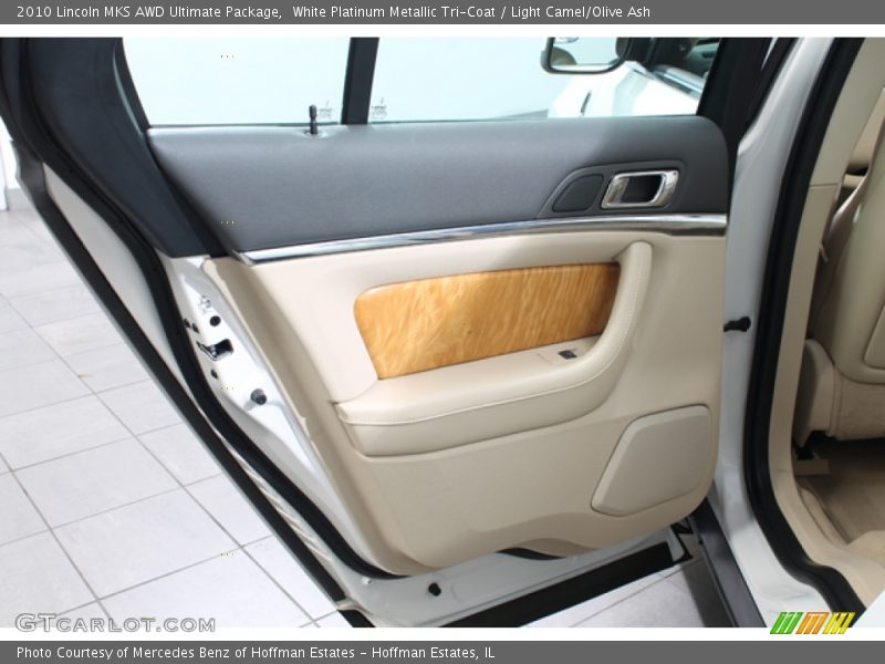 White Platinum Metallic Tri-Coat / Light Camel/Olive Ash 2010 Lincoln MKS AWD Ultimate Package