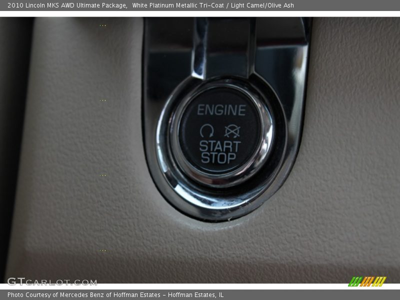 White Platinum Metallic Tri-Coat / Light Camel/Olive Ash 2010 Lincoln MKS AWD Ultimate Package