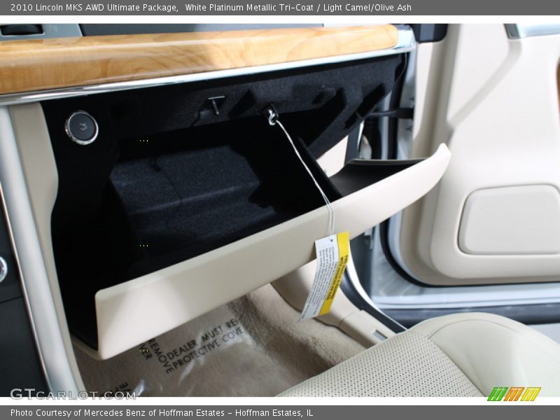 White Platinum Metallic Tri-Coat / Light Camel/Olive Ash 2010 Lincoln MKS AWD Ultimate Package