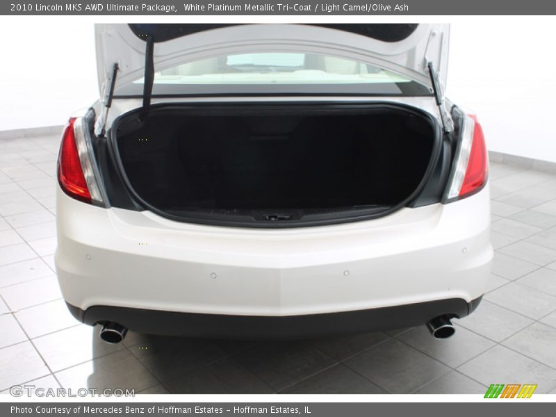 White Platinum Metallic Tri-Coat / Light Camel/Olive Ash 2010 Lincoln MKS AWD Ultimate Package